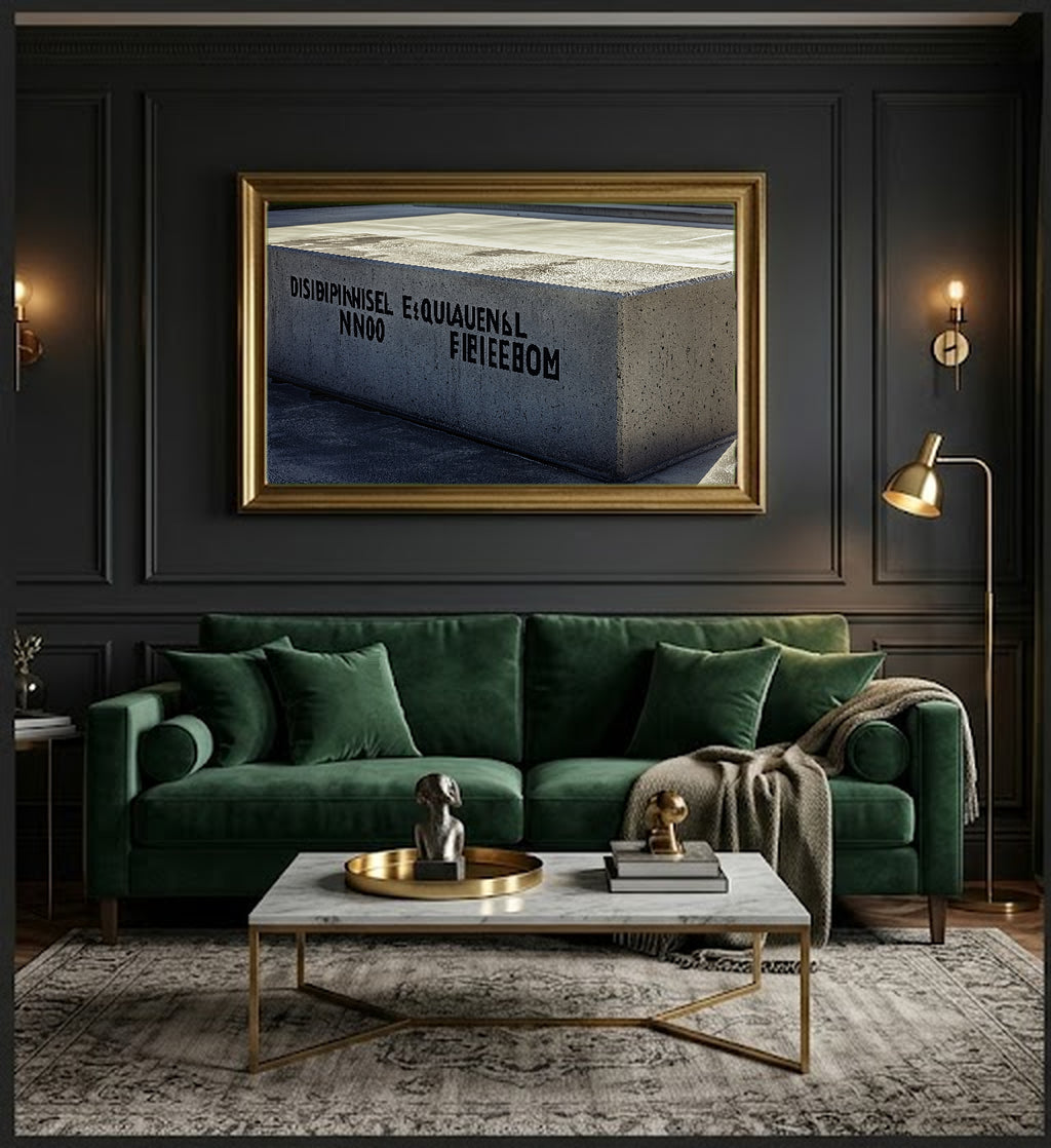 Discipline Equals Freedom Canvas Wall Art | Brutalist Concrete Typography Print, Home Gym Decor, Stretched Canvas — discipline-equals-freedom-brutalist-office-wall-art.jpg