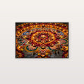 Diwali Lamps Canvas Wall Art - Festival of Lights Print, Sacred Flame, Hindu Decor, Stretched Canvas — diwali oil lamps canvas print