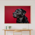 Black Lab Canvas Wall Art | Painterly Pet Portrait Print, Dog Lover Decor, Stretched Canvas — dog-portrait-black-lab-canvas-print.jpg