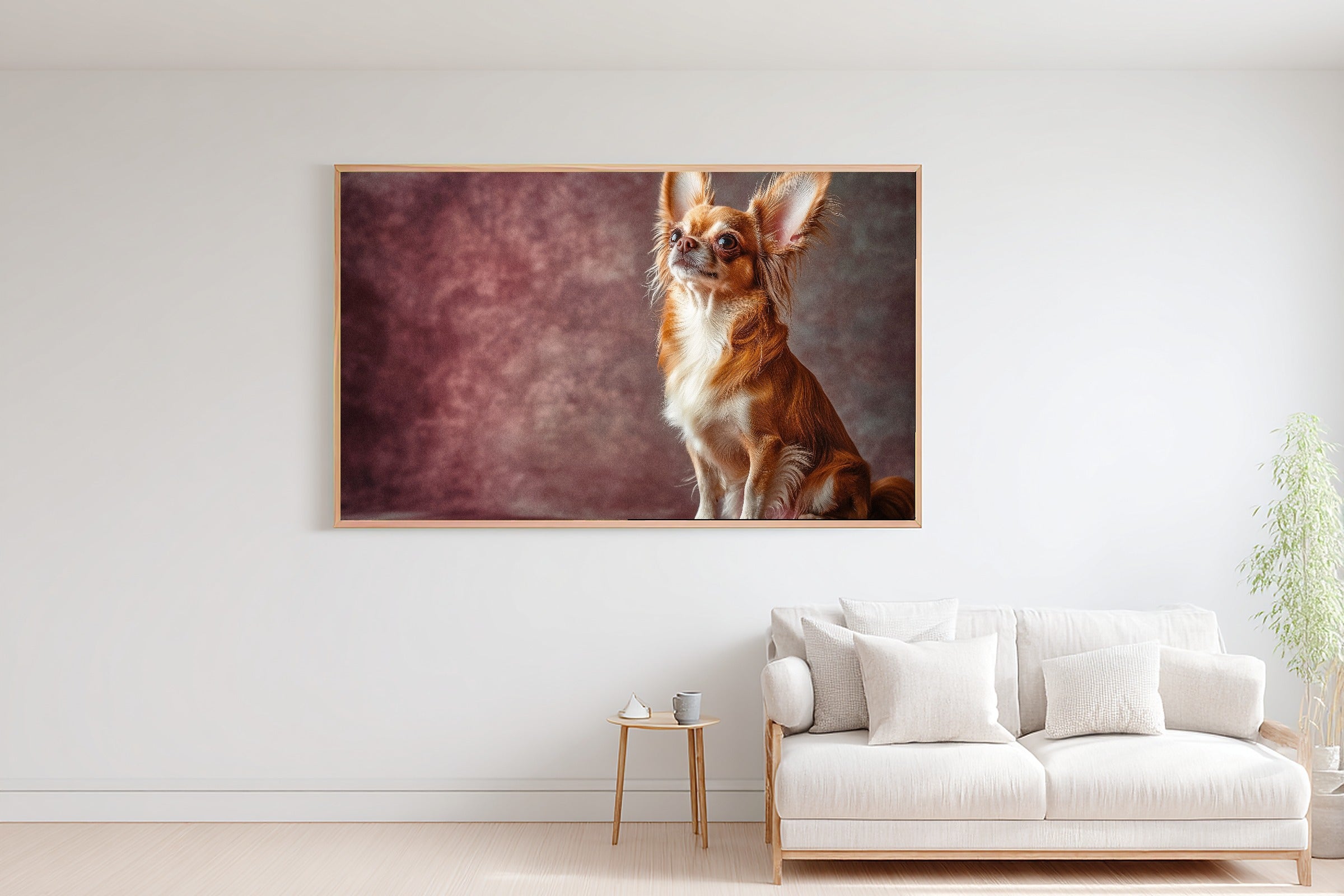 Tender Oil-Painting Dog Portrait Chihuahua Canvas Wall Art — Timeless Print for the Living Room — dog-portrait-chihuahua-bedroom-wall-art.jpg