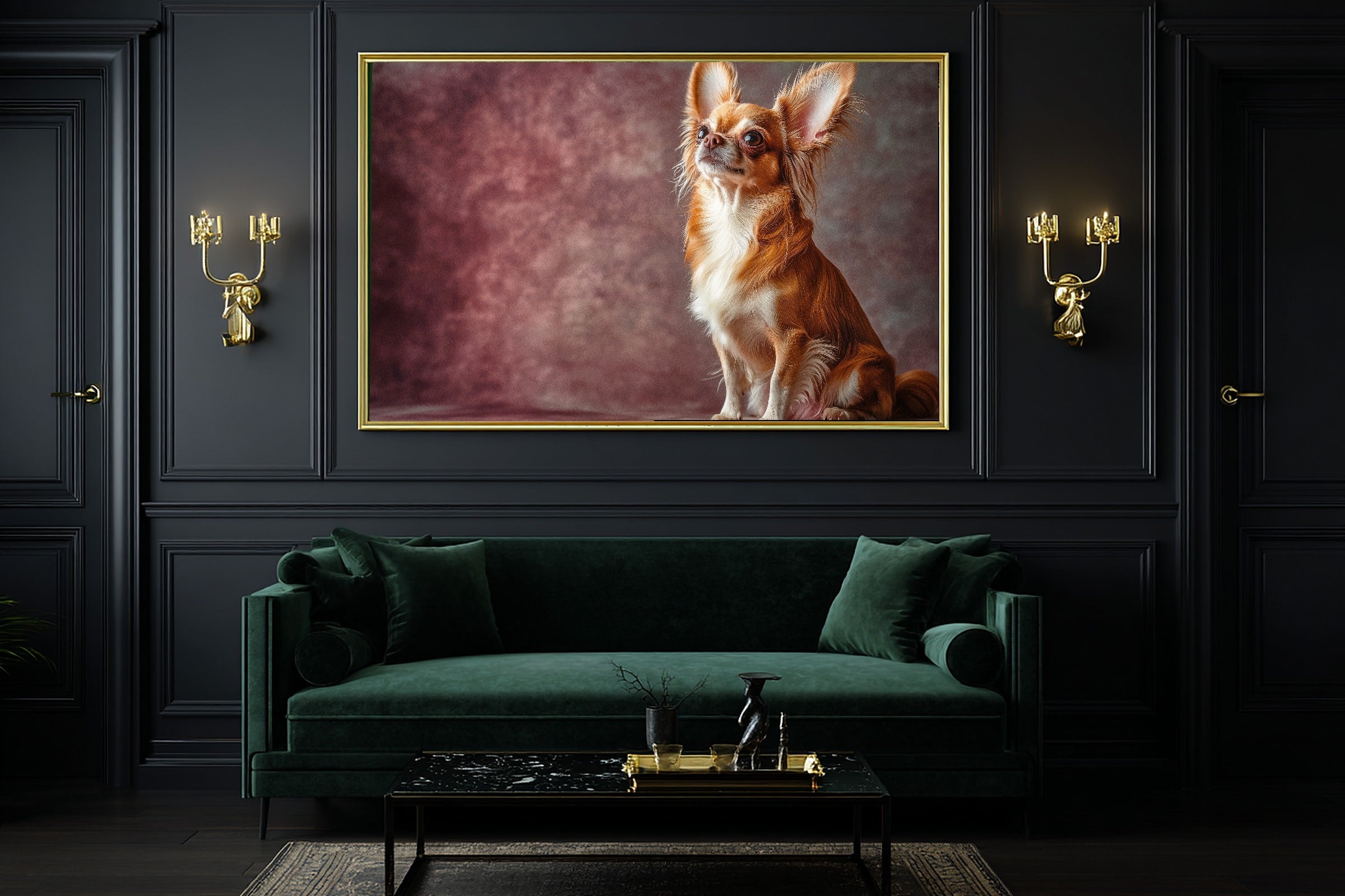 Tender Oil-Painting Dog Portrait Chihuahua Canvas Wall Art — Timeless Print for the Living Room — dog-portrait-chihuahua-office-wall-art.jpg