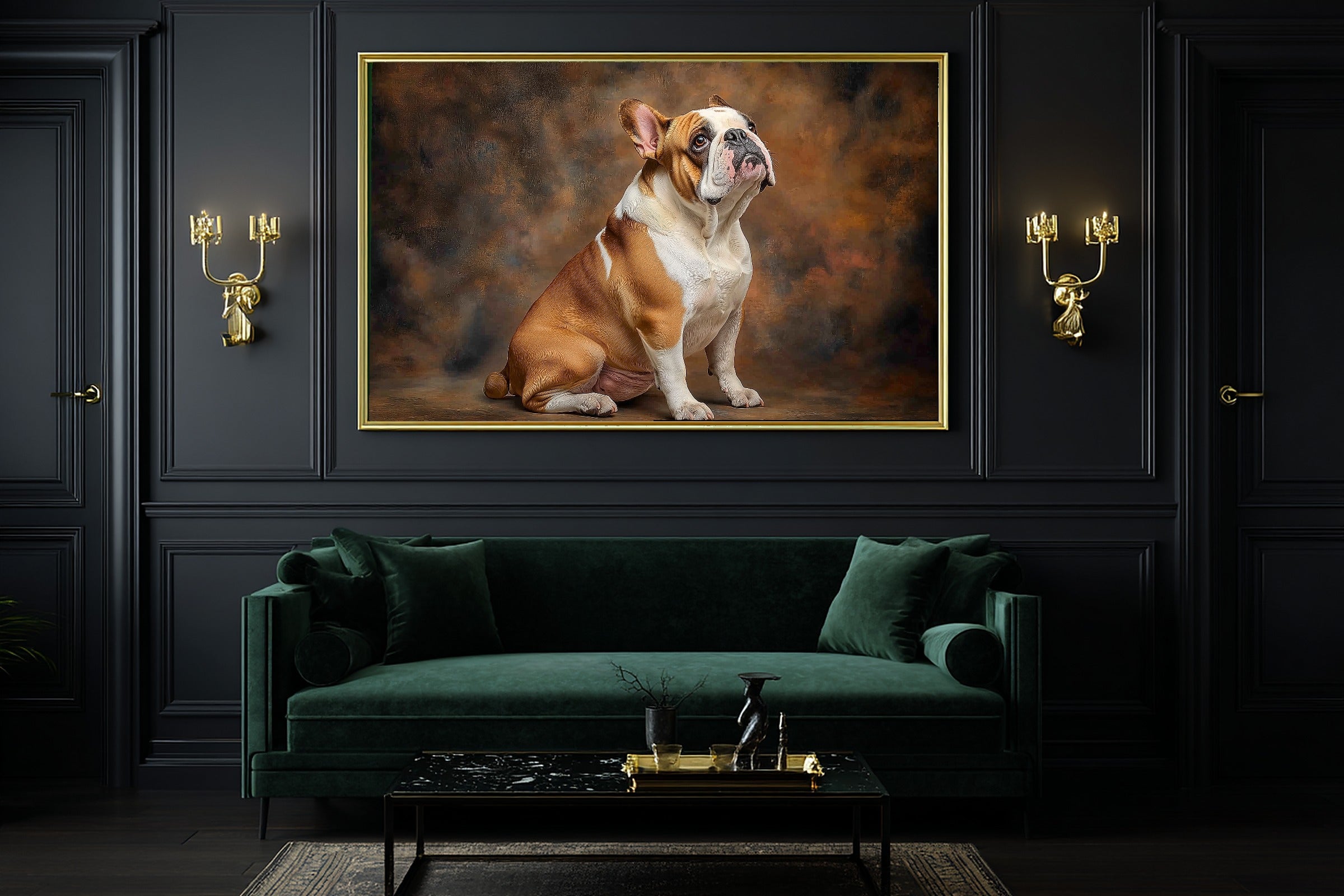 Soulful Painterly Dog Portrait English Bulldog Art Print — Timeless Decor for the Living Room — dog-portrait-english-bulldog-office-wall-art.jpg