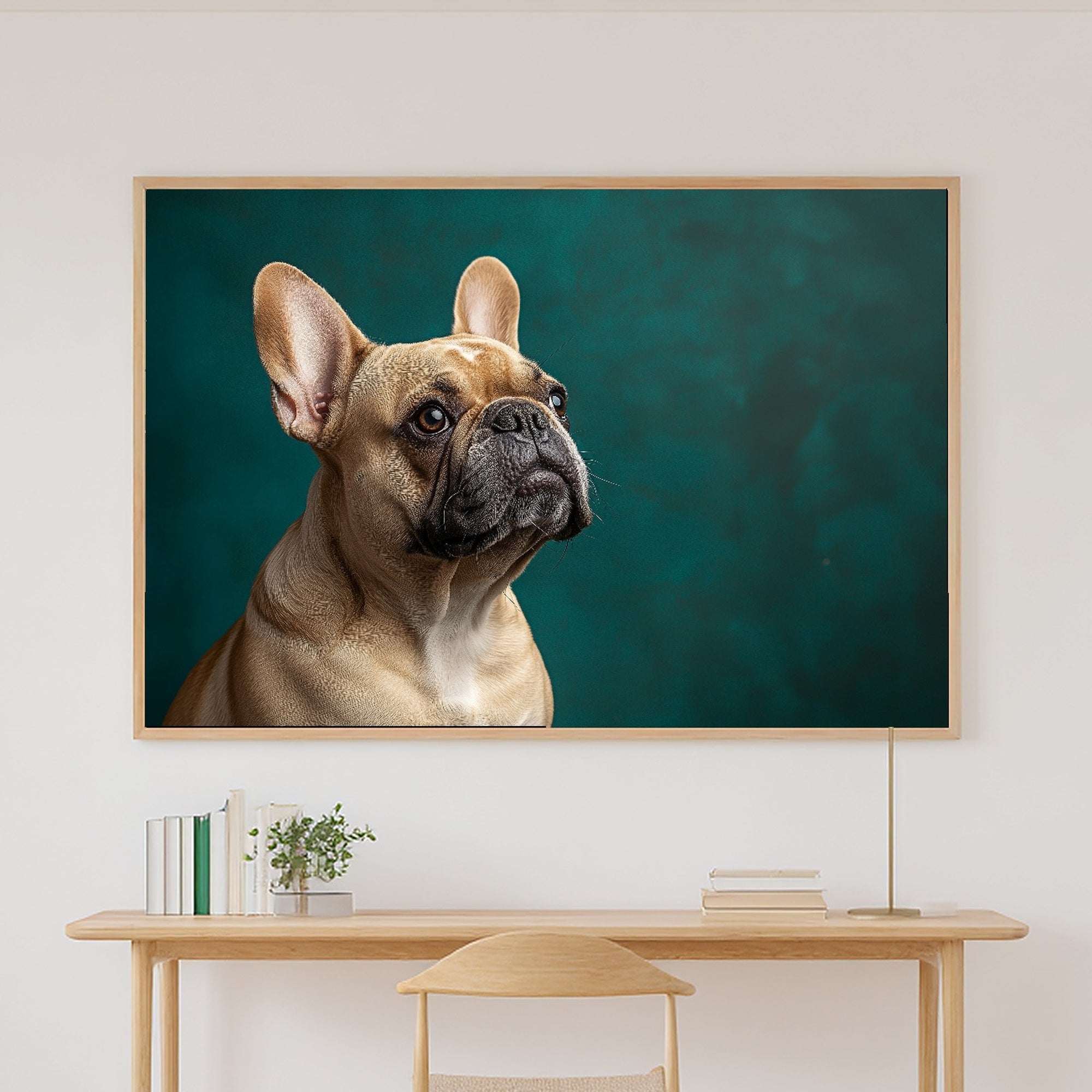 French Bulldog Canvas Wall Art | Painterly Pet Portrait Print, Dog Lover Decor, Stretched Canvas — dog-portrait-french-bulldog-canvas-print.jpg
