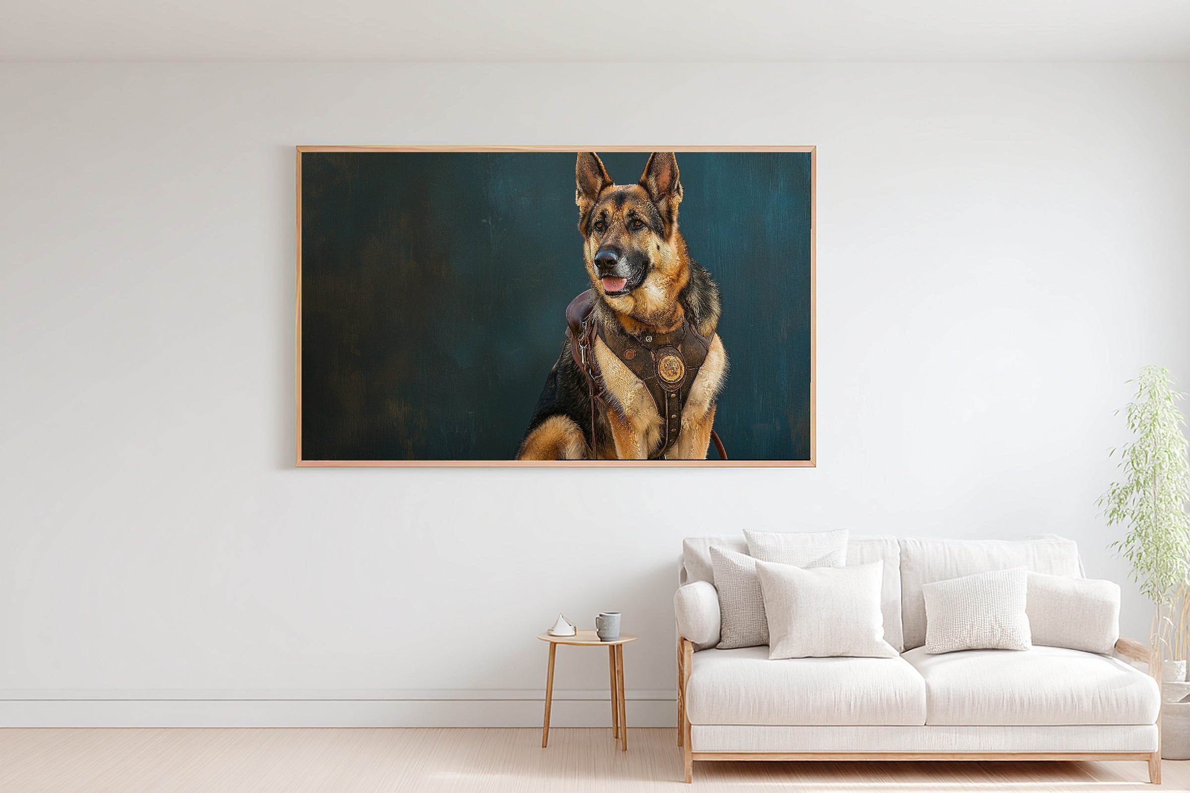 Soulful Painterly Dog Portrait German Shepherd Art Print — Timeless Decor for the Living Room — dog-portrait-german-shepherd-bedroom-wall-art.jpg