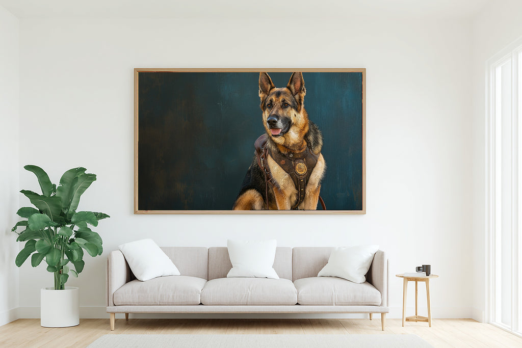 Soulful Painterly Dog Portrait German Shepherd Art Print — Timeless Decor for the Living Room — dog-portrait-german-shepherd-living-room-wall-art.jpg
