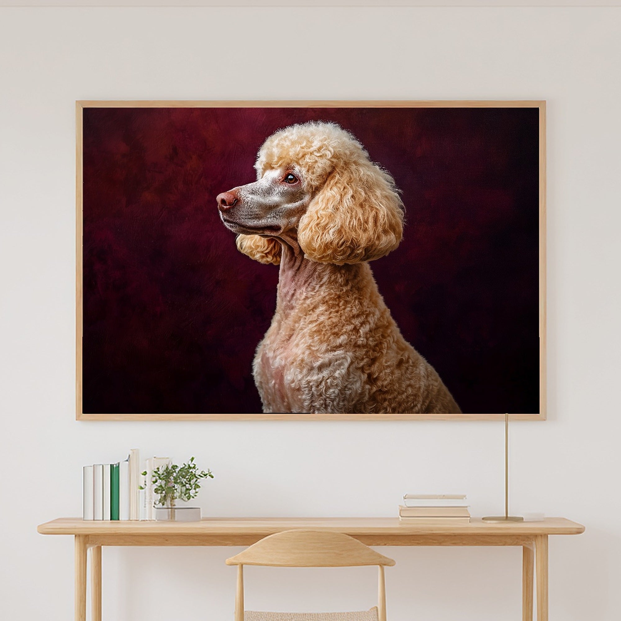 Painterly Dog Portrait Poodle — Heartfelt Pet Wall Art, Warm Living Room Decor, Stretched Canvas, Ready to Hang — dog-portrait-poodle-canvas-print.jpg