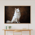 Soulful Painterly Dog Portrait Samoyed Art Print — Tender Decor for the Living Room, Stretched Canvas the Pet Lover in Your Life Will Love — dog-portrait-samoyed-canvas-print.jpg