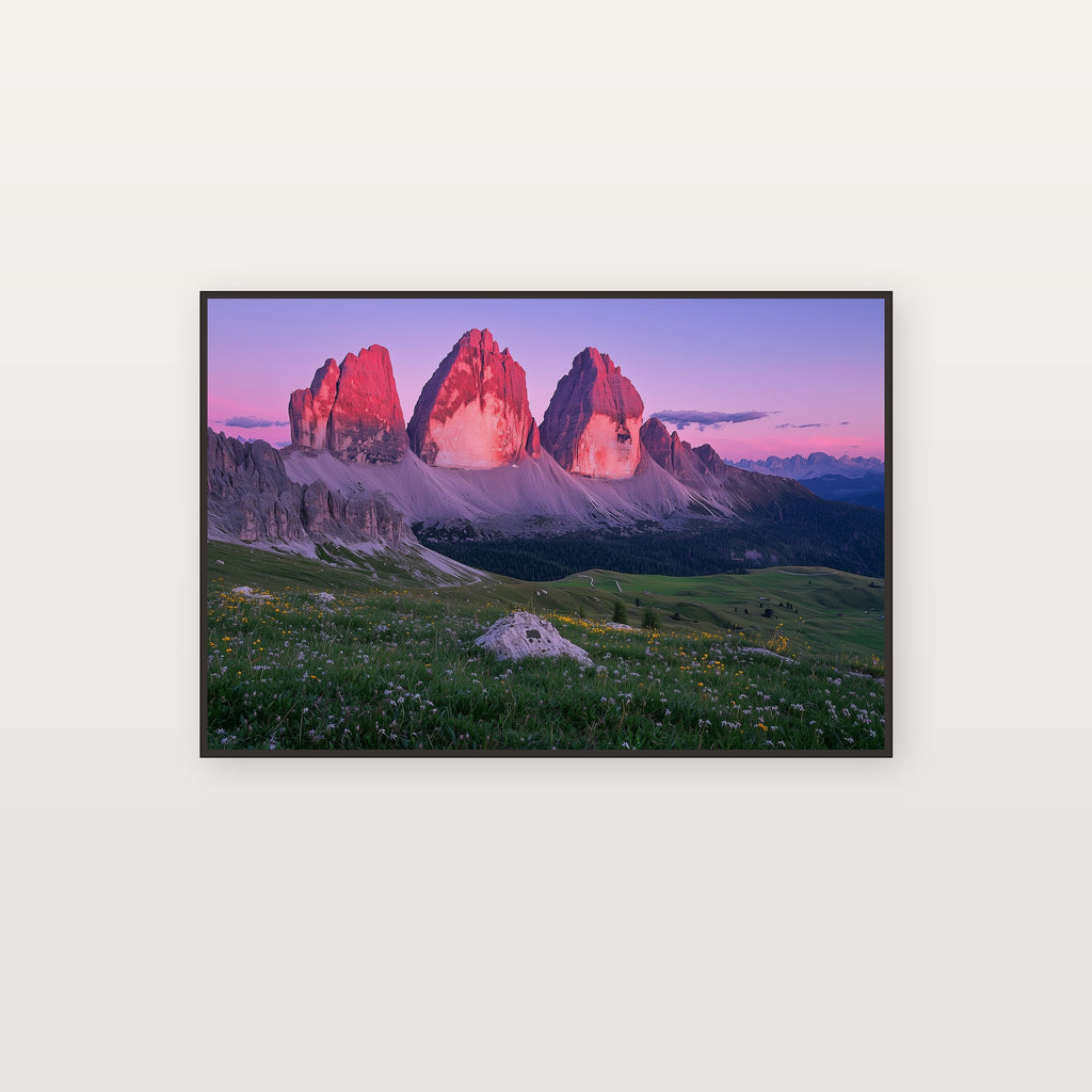 Dolomites Canvas Wall Art | Tre Cime Peaks Print, Italian Alps, Mountain Decor, Stretched Canvas — dolomites-tre-cime-canvas-print.jpg