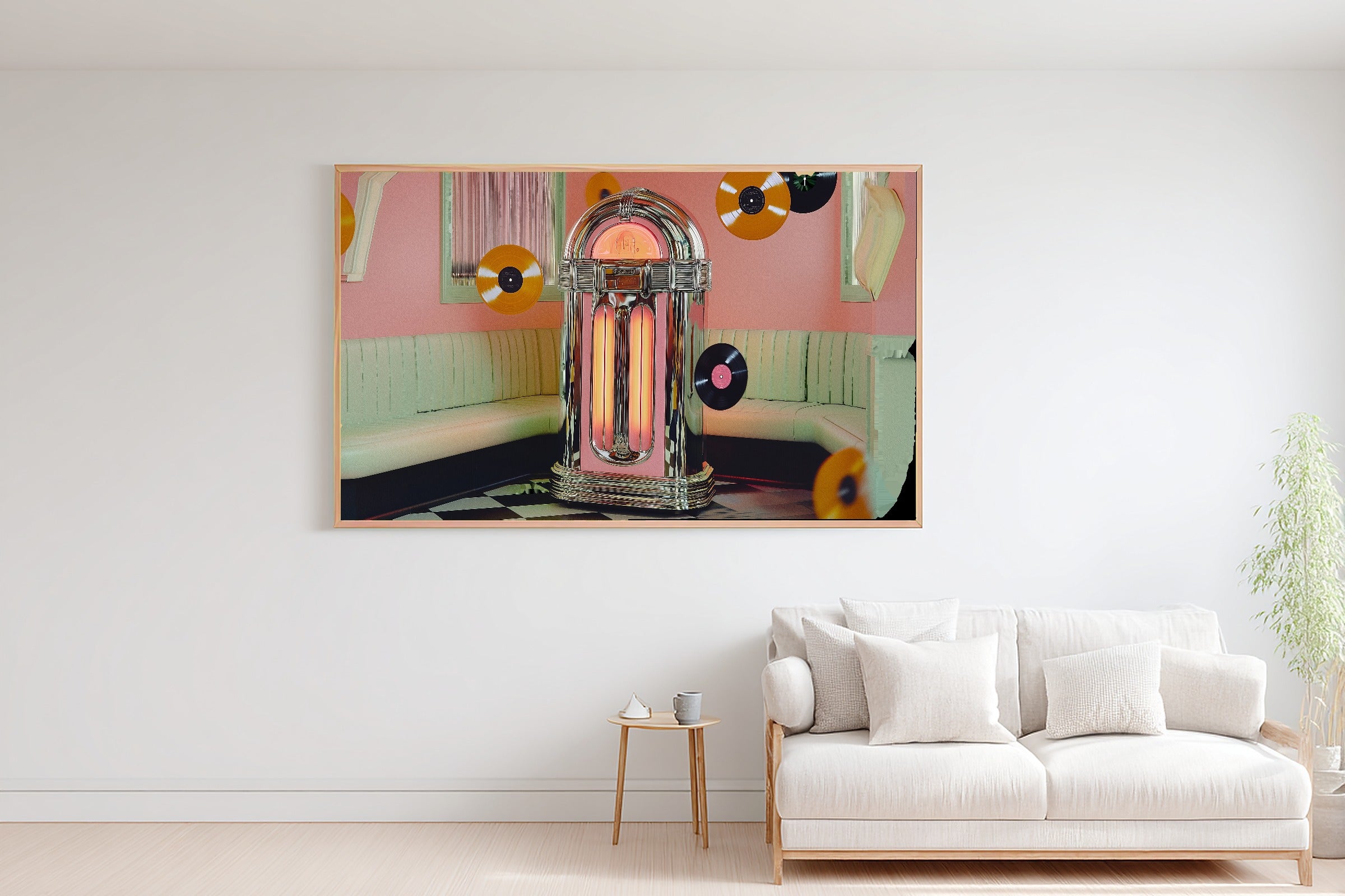 A Dreamy Dopamine Jukebox Diner Colourful Playful Print — Heartfelt Wall Art for the Kitchen, Giclée on Canvas — dopamine-jukebox-diner-bedroom-wall-art.jpg