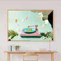Bold Dopamine Record Player — Colourful Playful Wall Art, Warm Kitchen Decor, Stretched Canvas, Ready to Hang — dopamine-record-player-canvas-print.jpg