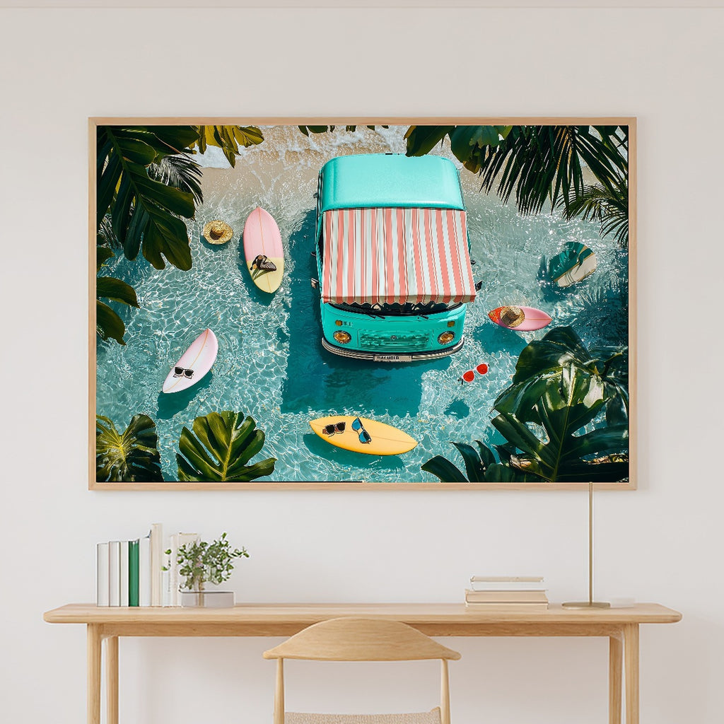 Hand-picked Dopamine Retro Camper Giclée Print — Cozy Colourful Playful for the Kitchen, Ready-to-Hang Happy-Home Friend Gift — dopamine-retro-camper-canvas-print.jpg