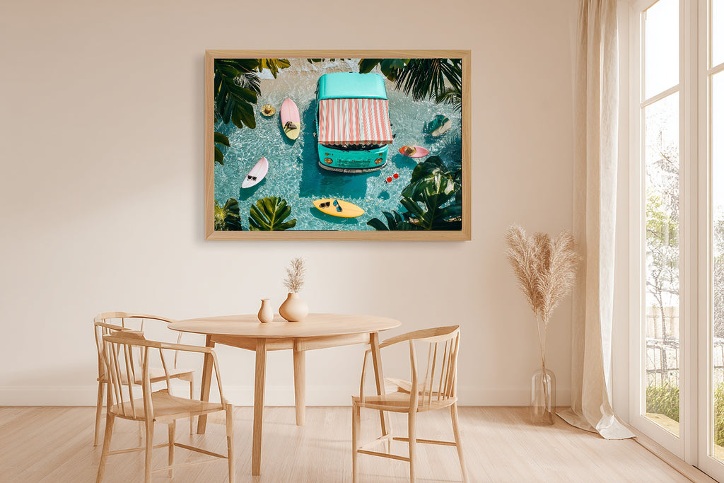 Hand-picked Dopamine Retro Camper Giclée Print — Cozy Colourful Playful for the Kitchen, Ready-to-Hang Happy-Home Friend Gift — dopamine-retro-camper-dining-room-wall-art.jpg