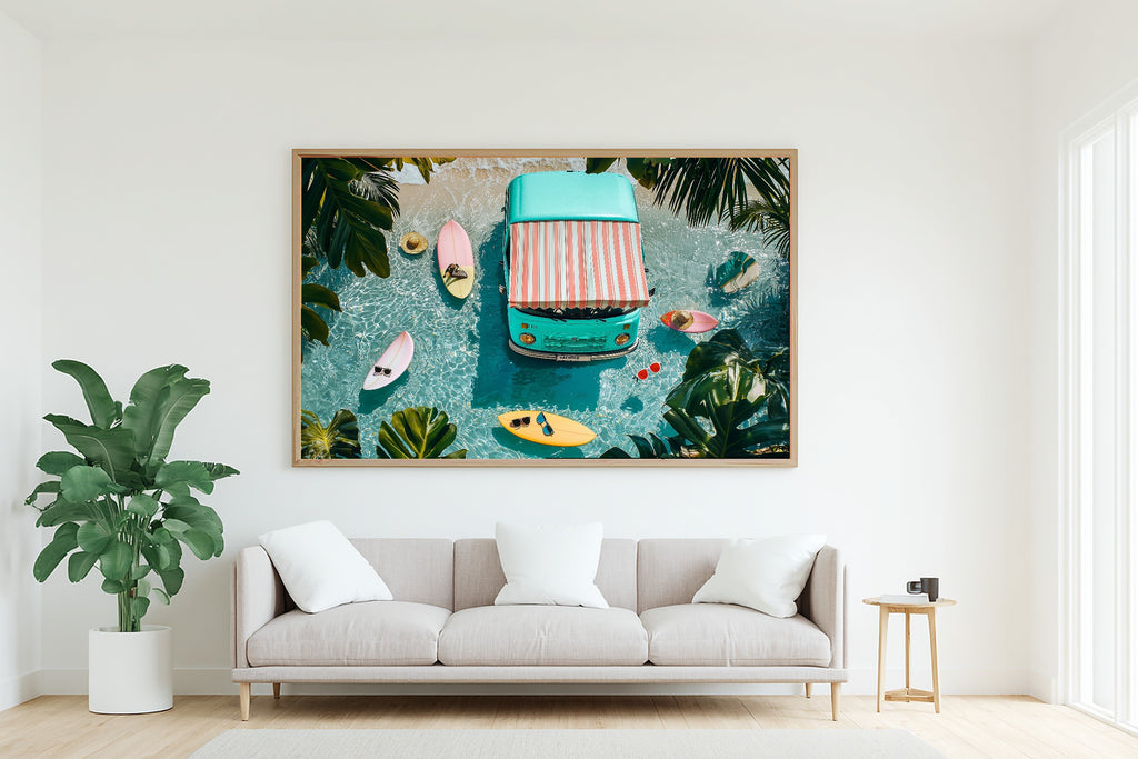 Hand-picked Dopamine Retro Camper Giclée Print — Cozy Colourful Playful for the Kitchen, Ready-to-Hang Happy-Home Friend Gift — dopamine-retro-camper-living-room-wall-art.jpg