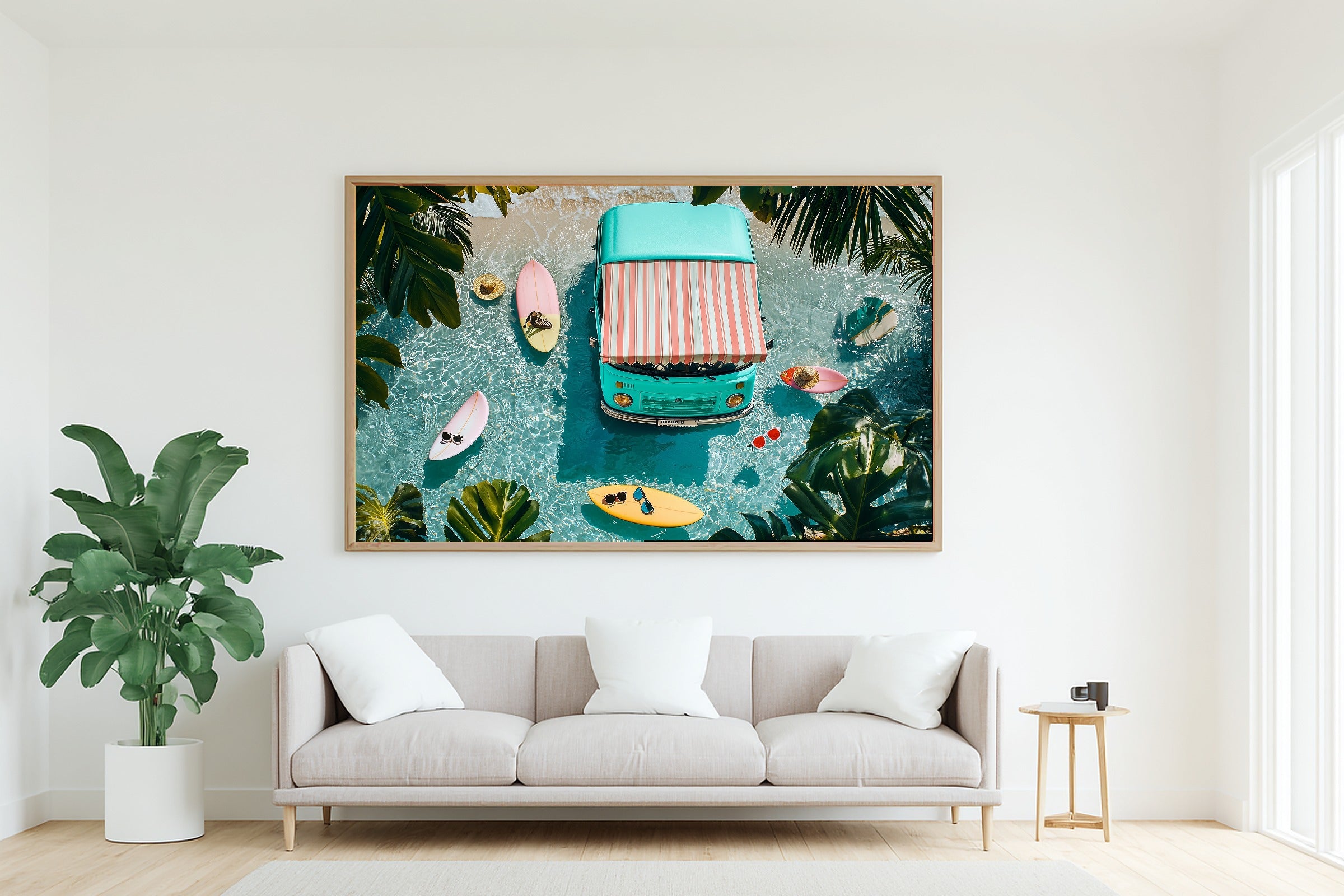 Hand-picked Dopamine Retro Camper Giclée Print — Cozy Colourful Playful for the Kitchen, Ready-to-Hang Happy-Home Friend Gift — dopamine-retro-camper-living-room-wall-art.jpg