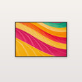 Wavy Stripe Canvas Wall Art | Dopamine Rainbow Abstract Print, Maximalist Decor, Stretched Canvas — dopamine-wavy-stripes-canvas-print.jpg