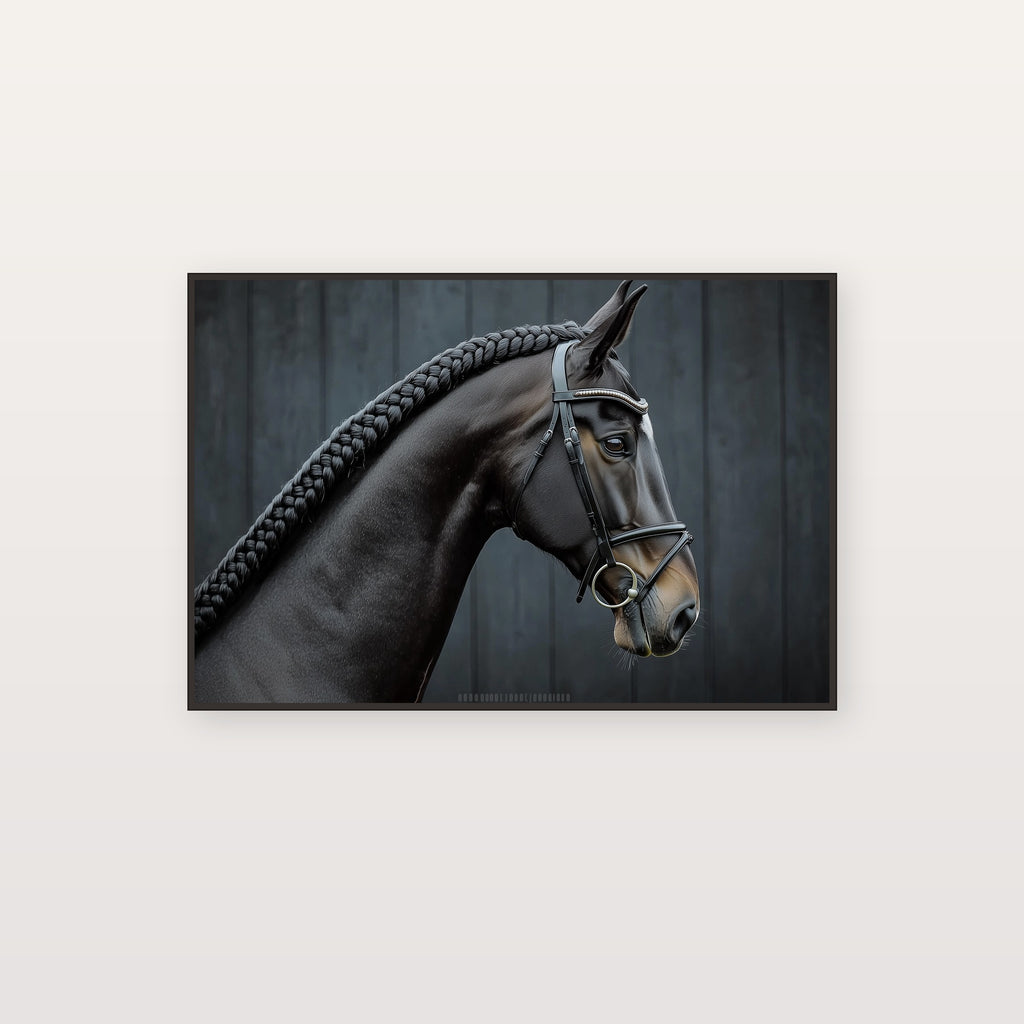 Dressage Horse Canvas Wall Art | Profile Portrait Print, Equestrian Decor, Stretched Canvas — dressage-horse-profile-canvas-print.jpg