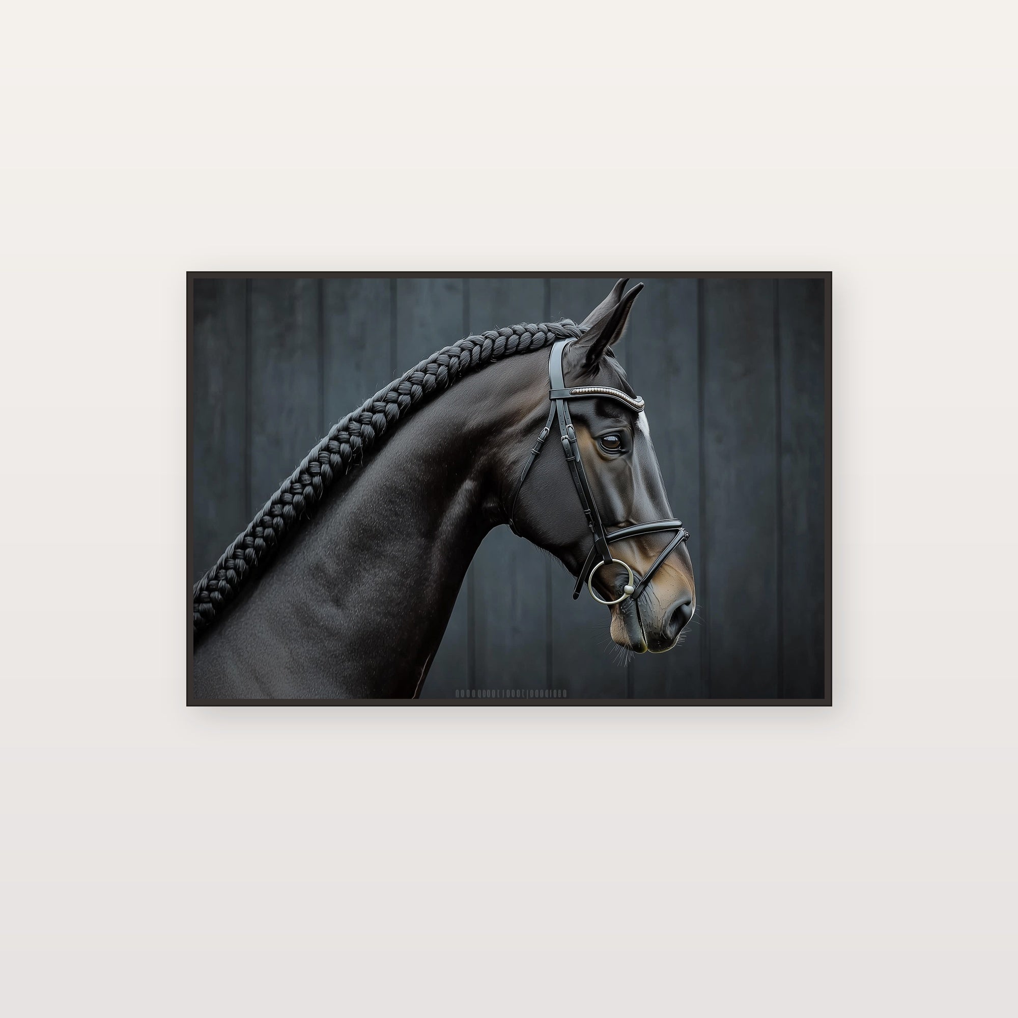 Dressage Horse Canvas Wall Art | Profile Portrait Print, Equestrian Decor, Stretched Canvas — dressage-horse-profile-canvas-print.jpg