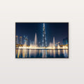 Dubai Burj Khalifa Canvas Wall Art | City Night Print, UAE Skyline, Modern Decor, Stretched Canvas — dubai-fountain-night-canvas-print.jpg