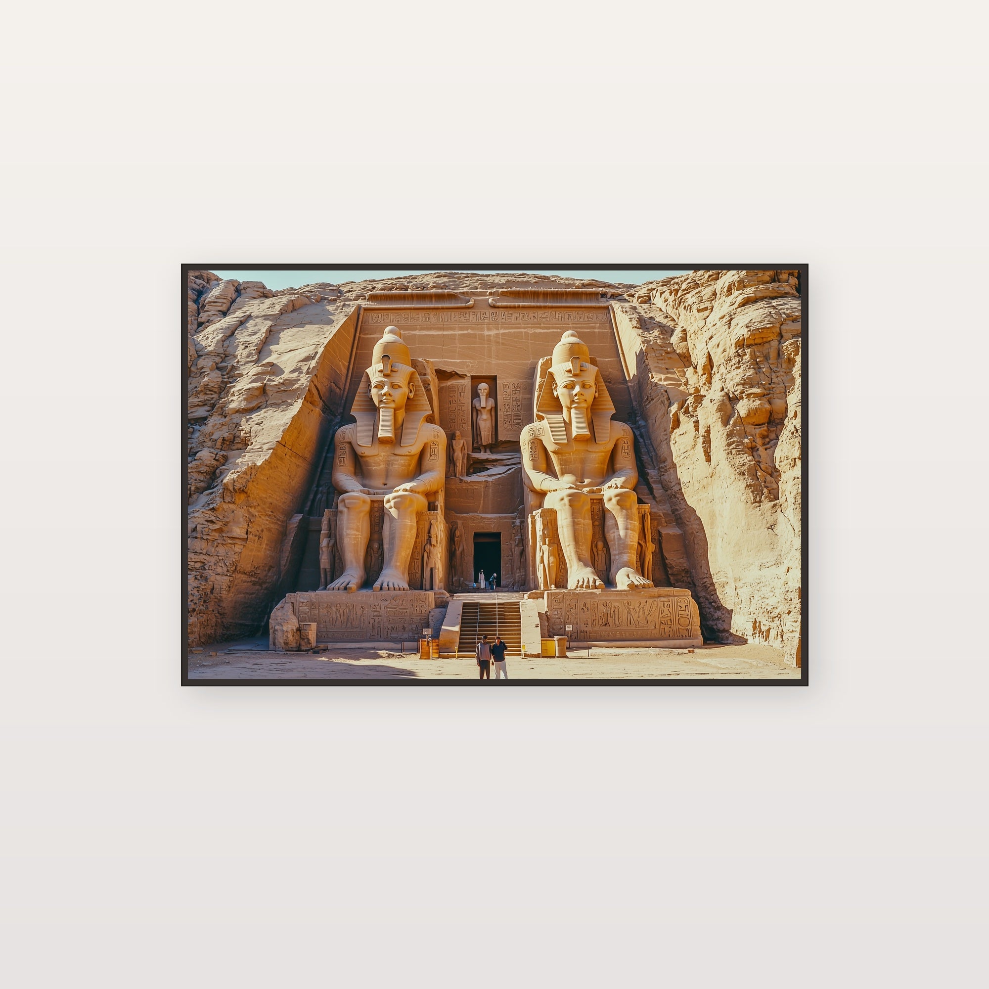 Abu Simbel Canvas Wall Art | Egypt Ancient Temple Print, Historical Decor, African Landmark, Stretched Canvas — egypt-abu-simbel-canvas-print.jpg