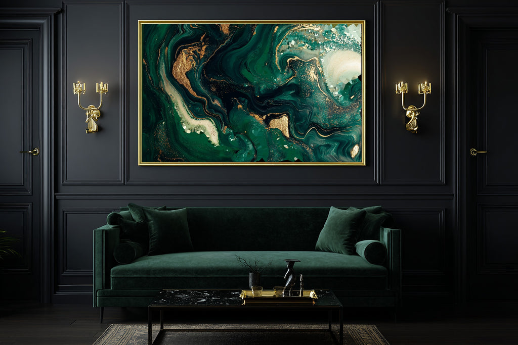 Luxe Modern Emerald Gold Marble Luxe Canvas Wall Art — Gilded Print for the Home Office, A Gift the Modern-Home Friend Will Adore — emerald-gold-marble-luxe-office-wall-art.jpg