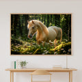 Enchanted Horse Mossy Forest Stretched Canvas Print, Soft Woodland Glow, Reading Nook Focal Point, Premium Canvas, Elegant Hostess Gift — enchanted-horse-mossy-forest-canvas-print.jpg