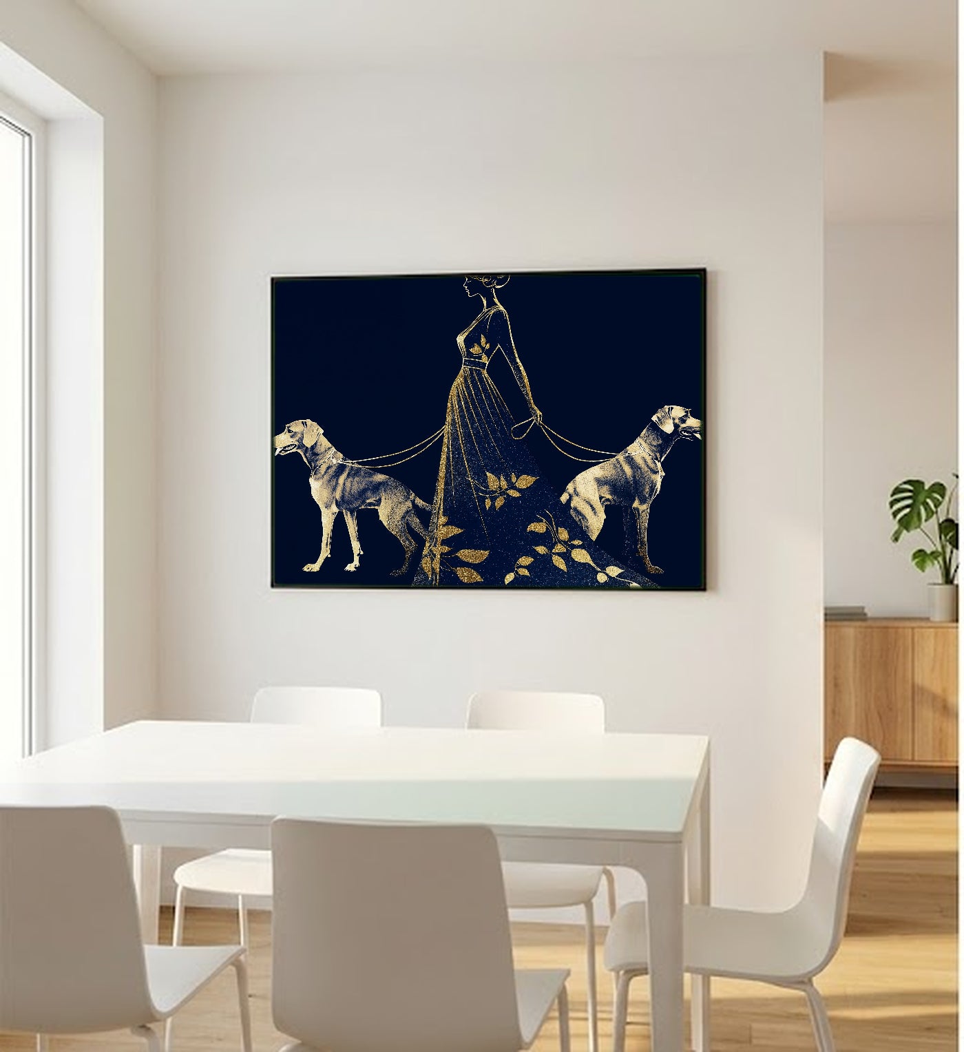 Erte Greyhound Canvas Wall Art | Art Deco Silhouette Print, 1920s Glamour Decor, Stretched Canvas — erte-greyhound-silhouette-bedroom-wall-art.jpg