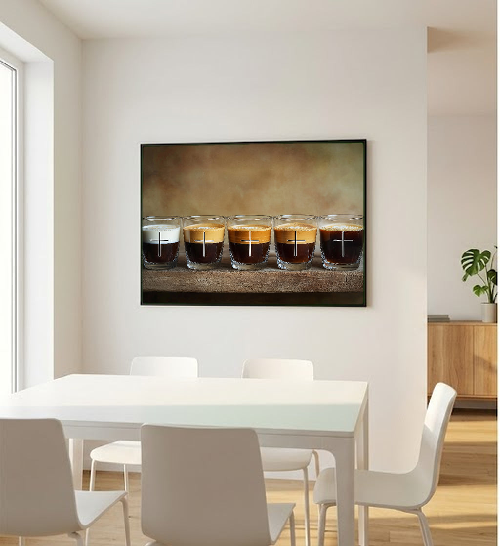 Espresso Ratios Canvas Wall Art | Coffee Drink Diagram Print, Cafe Kitchen Decor, Stretched Canvas — espresso-drink-ratios-bedroom-wall-art.jpg