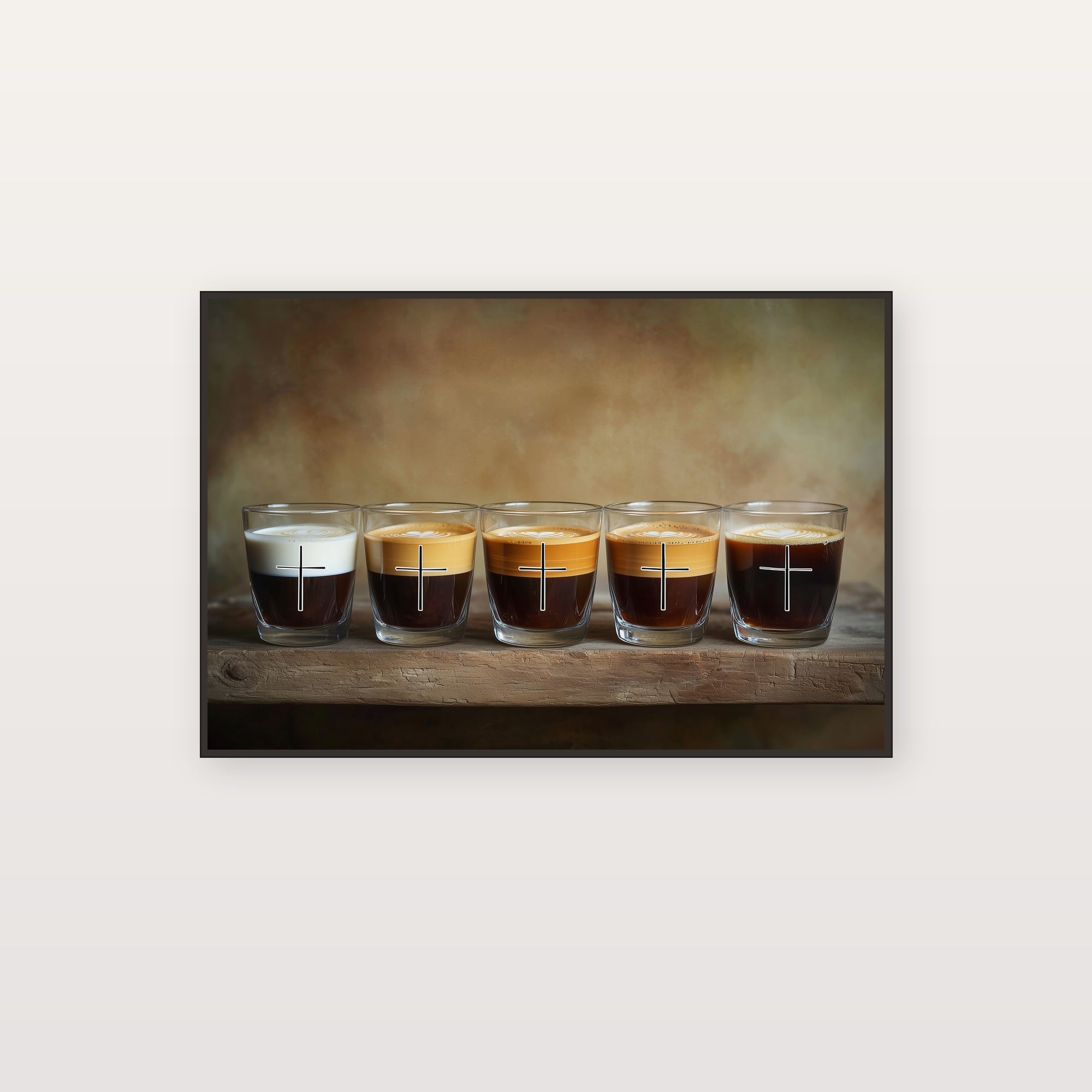 Espresso Ratios Canvas Wall Art | Coffee Drink Diagram Print, Cafe Kitchen Decor, Stretched Canvas — espresso-drink-ratios-canvas-print.jpg