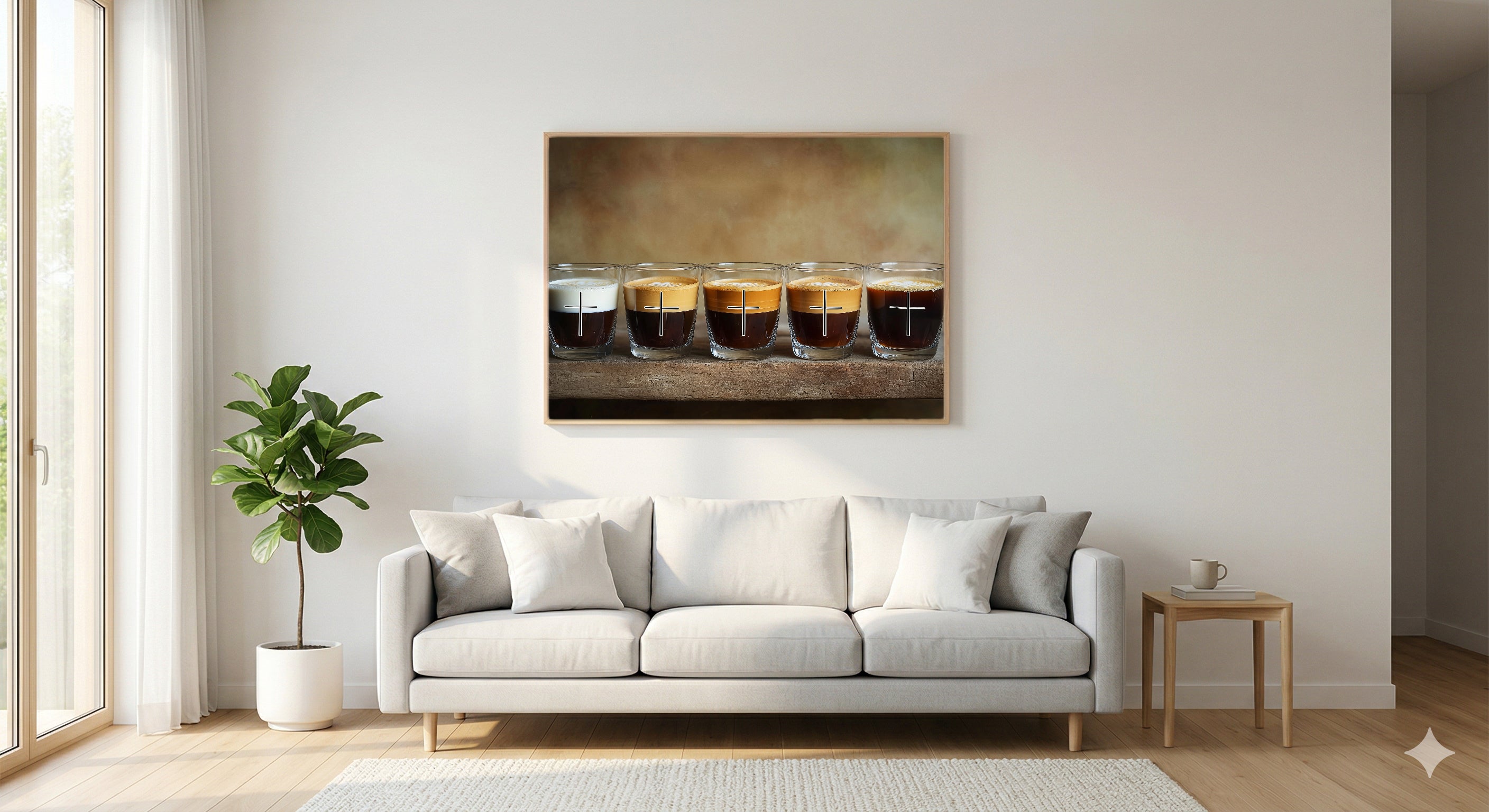 Espresso Ratios Canvas Wall Art | Coffee Drink Diagram Print, Cafe Kitchen Decor, Stretched Canvas — espresso-drink-ratios-living-room-wall-art.jpg
