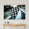 Timeless F1 Checkered Flag Abstract — Bold Mid-Century Wall Art, Warm Kitchen Decor, Stretched Canvas, Ready to Hang — f1-checkered-flag-abstract-canvas-print.jpg