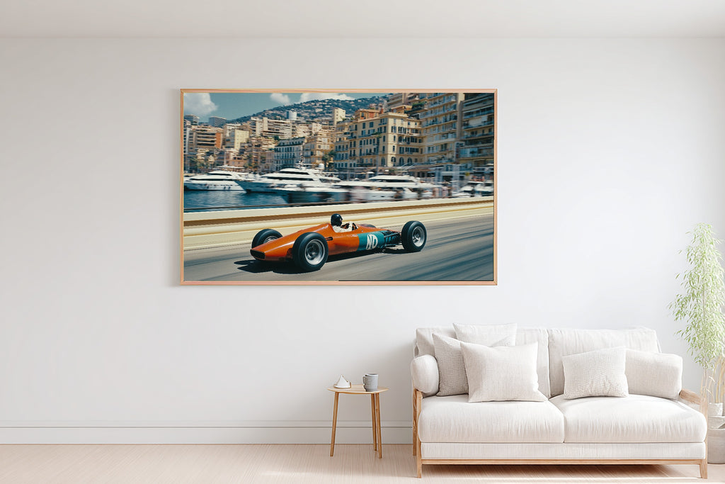 F1 Monaco Grand Prix Retro Cozy Studio Wall Art — Soulful Print for the Living Room, Stretched Canvas Gift for the Art Lover in Your Life — f1-monaco-grand-prix-retro-bedroom-wall-art.jpg