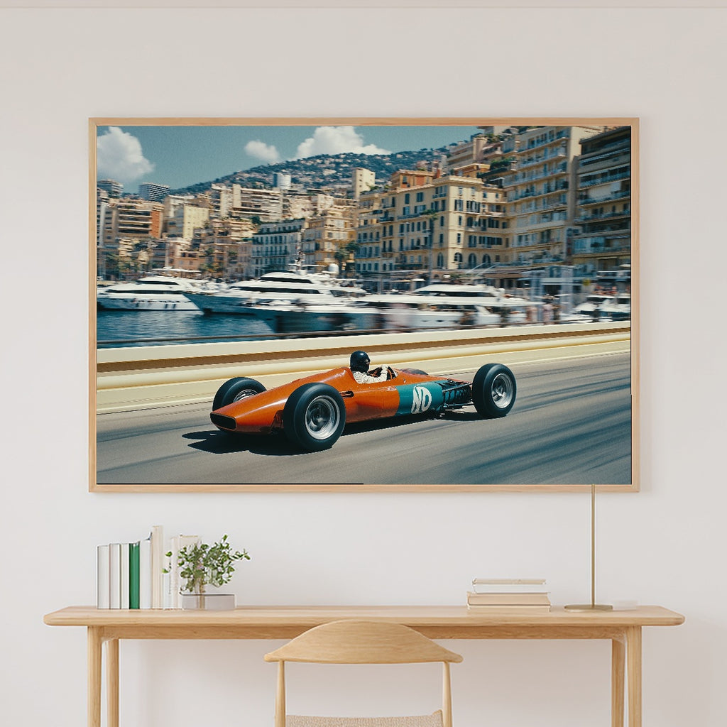 F1 Monaco Grand Prix Retro Cozy Studio Wall Art — Soulful Print for the Living Room, Stretched Canvas Gift for the Art Lover in Your Life — f1-monaco-grand-prix-retro-canvas-print.jpg