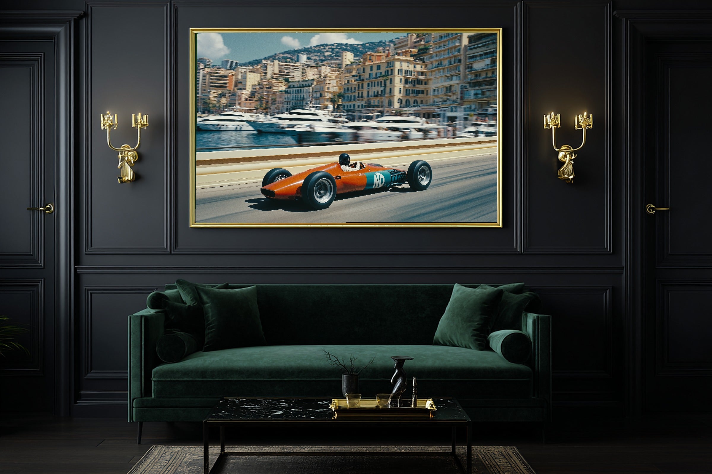 F1 Monaco Grand Prix Retro Cozy Studio Wall Art — Soulful Print for the Living Room, Stretched Canvas Gift for the Art Lover in Your Life — f1-monaco-grand-prix-retro-office-wall-art.jpg