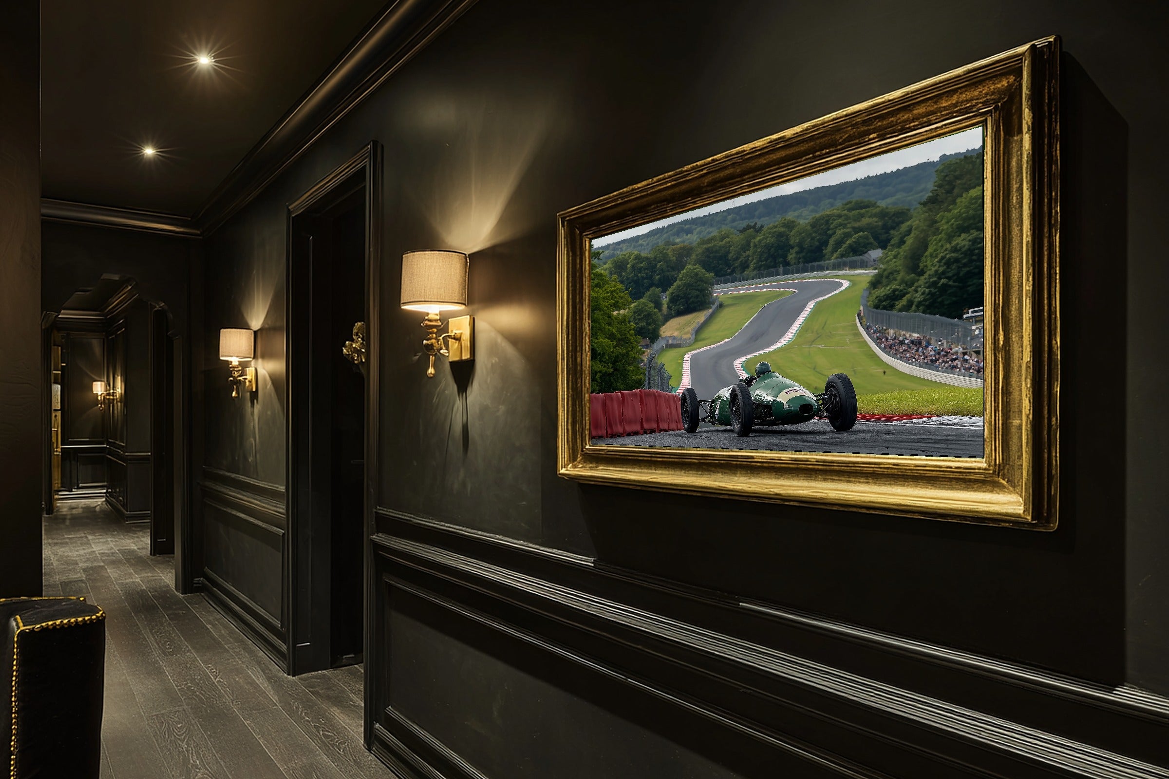 Cozy Studio F1 Silverstone Retro Poster Canvas Wall Art — Warm Print for the Living Room, A Gift the Art Lover in Your Life Will Adore — f1-silverstone-retro-poster-hallway-wall-art.jpg