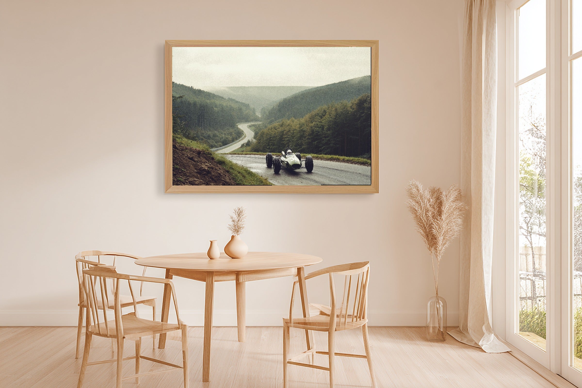 Soft Painterly F1 Spa Francorchamps Retro Canvas Wall Art — Warm Print for the Living Room, A Gift the Art Lover in Your Life Will Adore — f1-spa-francorchamps-retro-dining-room-wall-art.jpg
