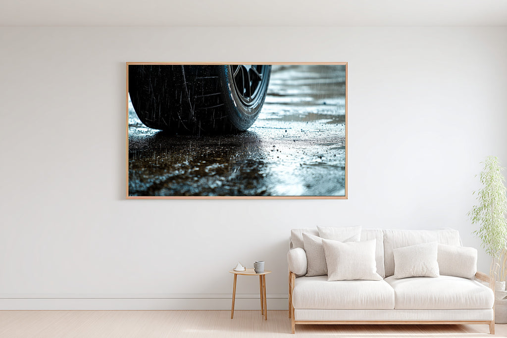 F1 Tire Tread Macro Noir Print on Stretched Canvas — Heartfelt Warm Gallery for the Living Room, Gift for the Art Lover in Your Life — f1-tire-tread-macro-noir-bedroom-wall-art.jpg