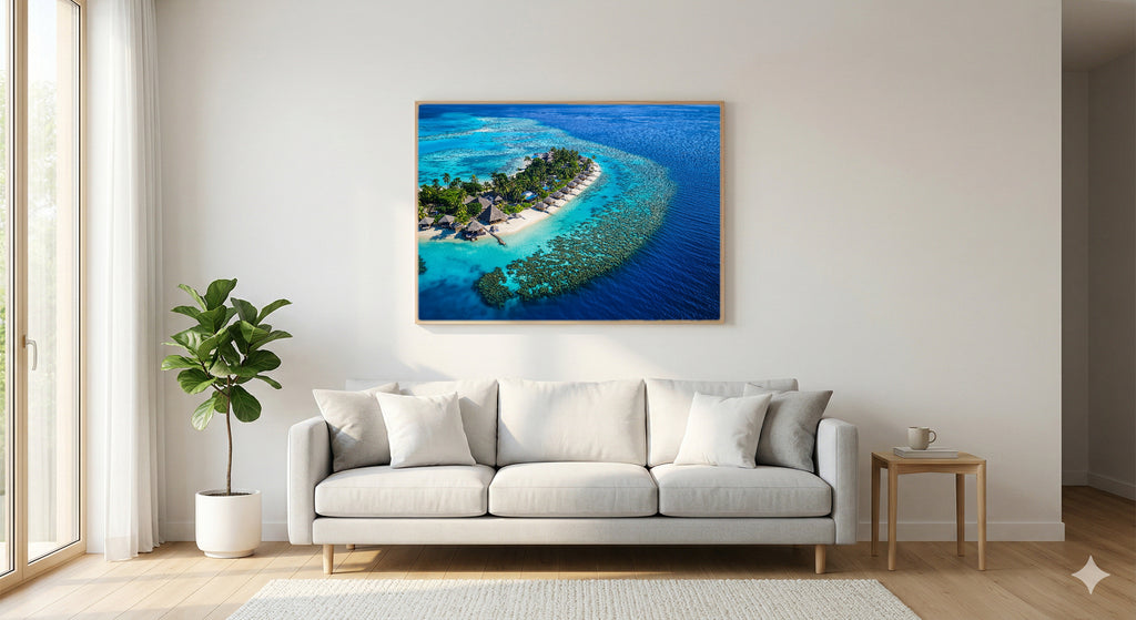 Fiji Canvas Wall Art | Tropical Island Paradise Print, Coastal Decor, South Pacific, Stretched Canvas — fiji-cloud9-living-room-wall-art.jpg