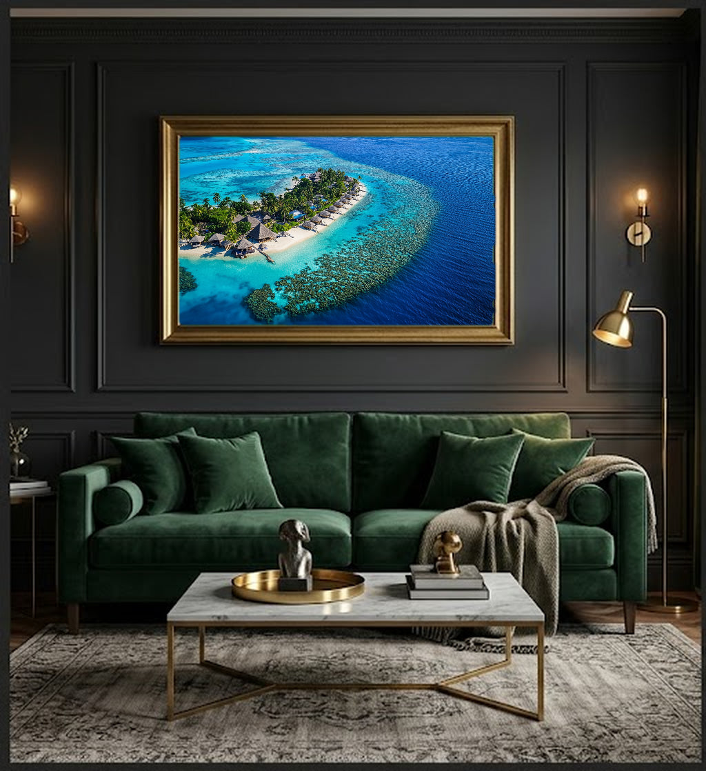 Fiji Canvas Wall Art | Tropical Island Paradise Print, Coastal Decor, South Pacific, Stretched Canvas — fiji-cloud9-office-wall-art.jpg
