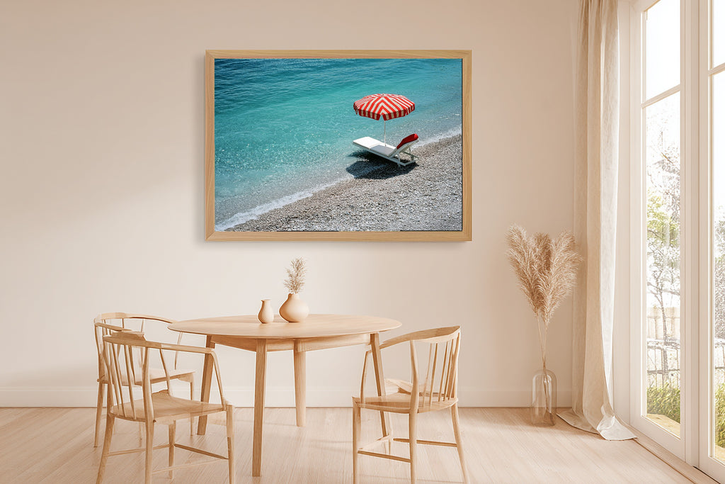 Sunlit Palm French Riviera Chair Canvas Wall Art — Warm Print for the Sunroom, A Gift the Island-Loving Friend Will Adore — french-riviera-chair-dining-room-wall-art.jpg