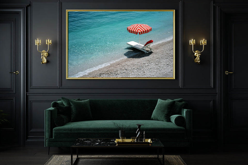 Sunlit Palm French Riviera Chair Canvas Wall Art — Warm Print for the Sunroom, A Gift the Island-Loving Friend Will Adore — french-riviera-chair-office-wall-art.jpg