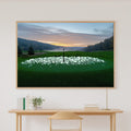 Soft Painterly Golf Course Sunrise Art Print — Warm Decor for the Living Room, Stretched Canvas the Art Lover in Your Life Will Love — golf-course-sunrise-canvas-print.jpg