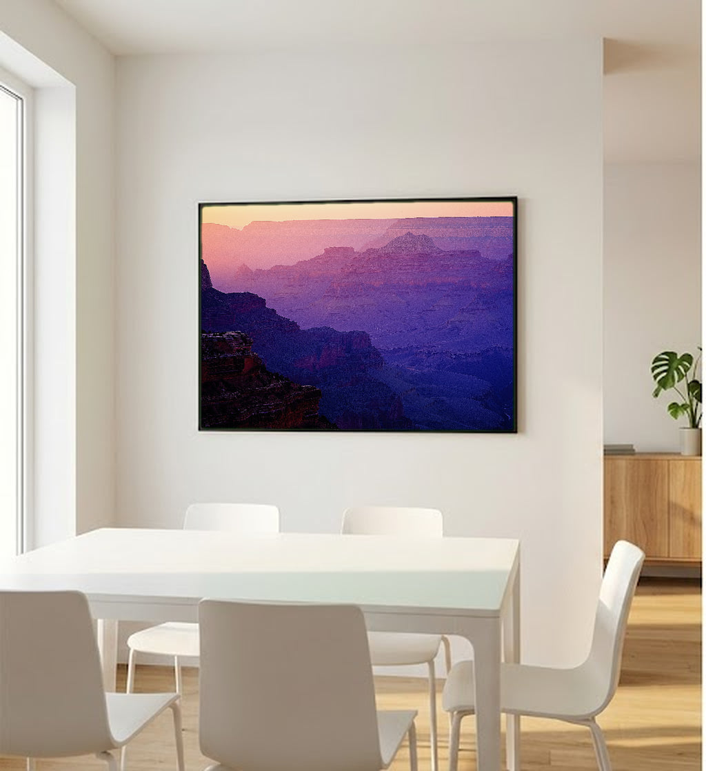 Grand Canyon Canvas Wall Art | Retro Travel Poster Print, 70s National Park Decor, Stretched Canvas — grand-canyon-retro-poster-bedroom-wall-art.jpg