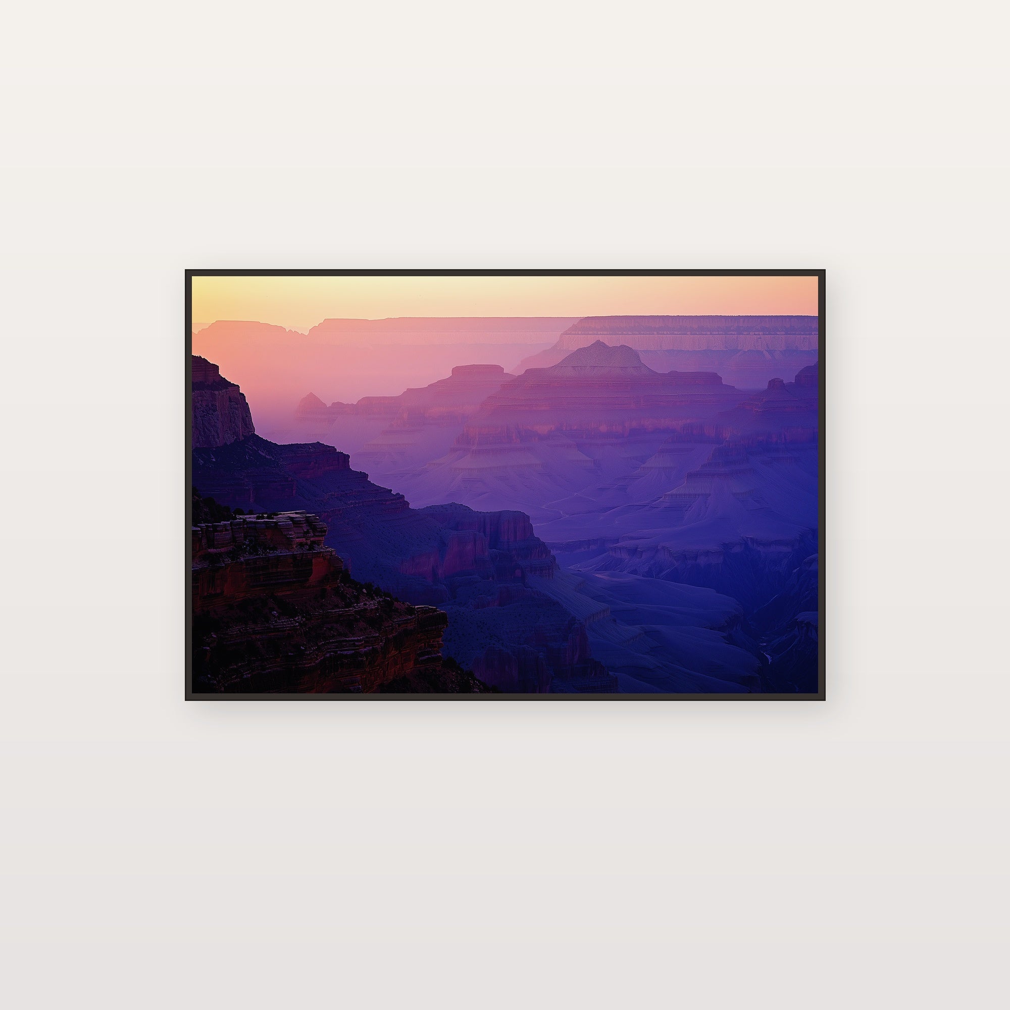 Grand Canyon Canvas Wall Art | Retro Travel Poster Print, 70s National Park Decor, Stretched Canvas — grand-canyon-retro-poster-canvas-print.jpg