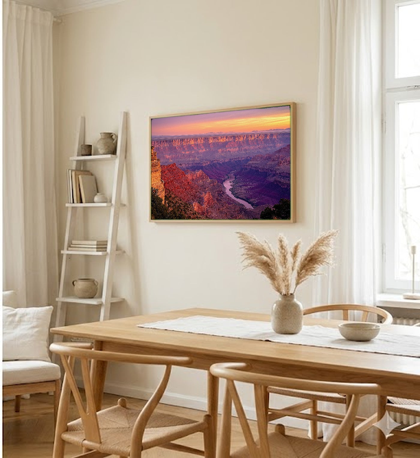 Grand Canyon Canvas Wall Art | Arizona Sunrise Print, Desert Landscape, Southwest Decor, Stretched Canvas — grand-canyon-sunrise-dining-room-wall-art.jpg