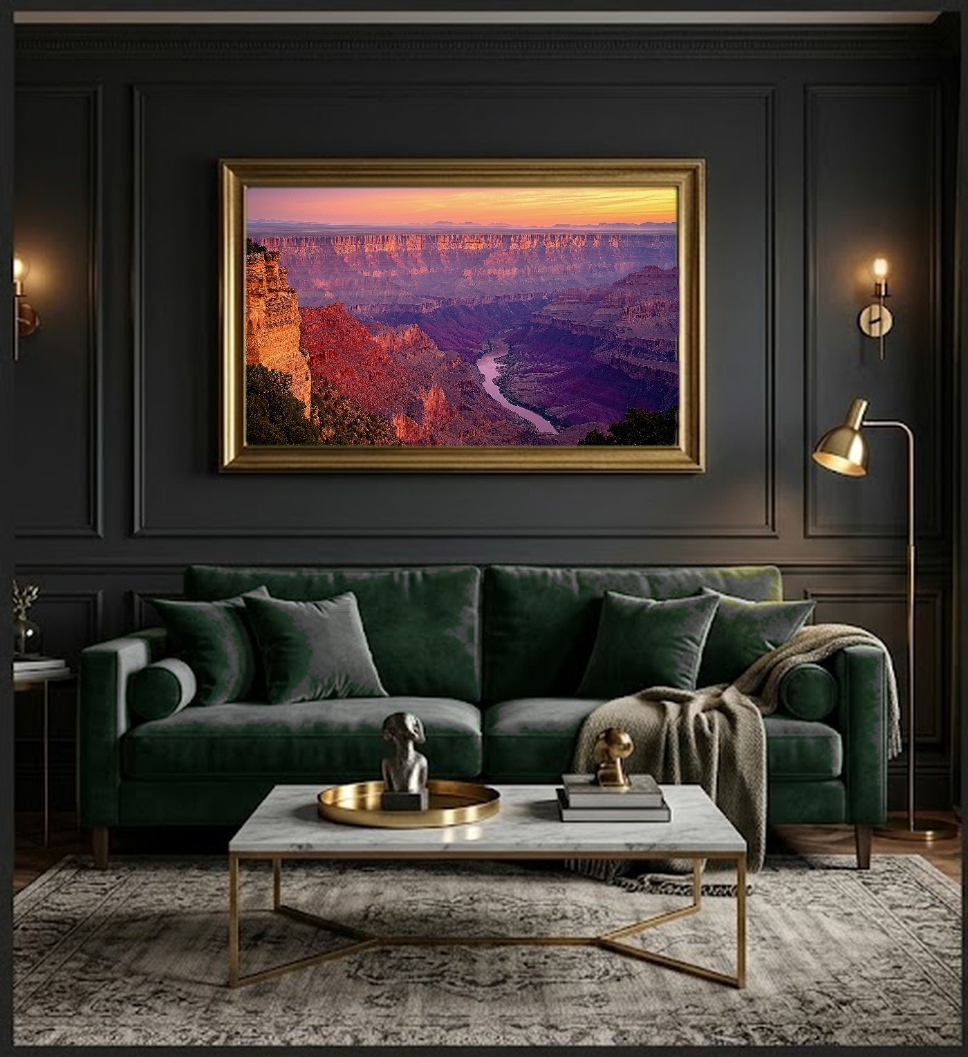 Grand Canyon Canvas Wall Art | Arizona Sunrise Print, Desert Landscape, Southwest Decor, Stretched Canvas — grand-canyon-sunrise-office-wall-art.jpg