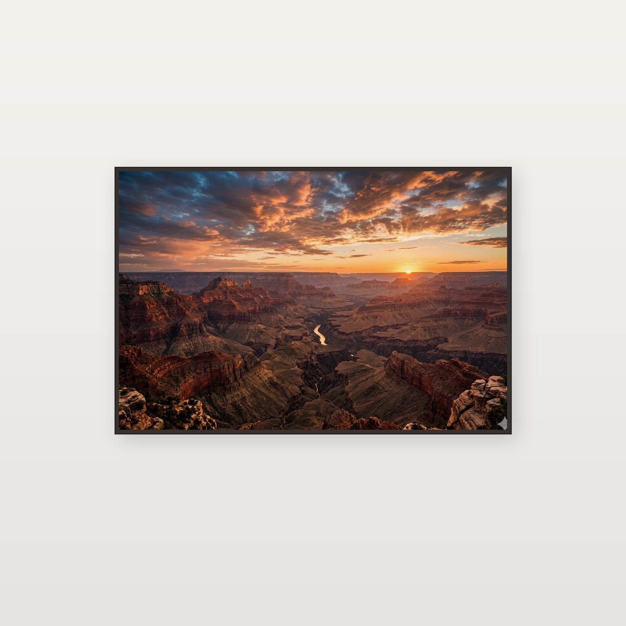 Grand Canyon Canvas Wall Art - Arizona Sunset Print, Desert Landscape, American West Decor, Stretched Canvas — grand canyon sunset canvas print