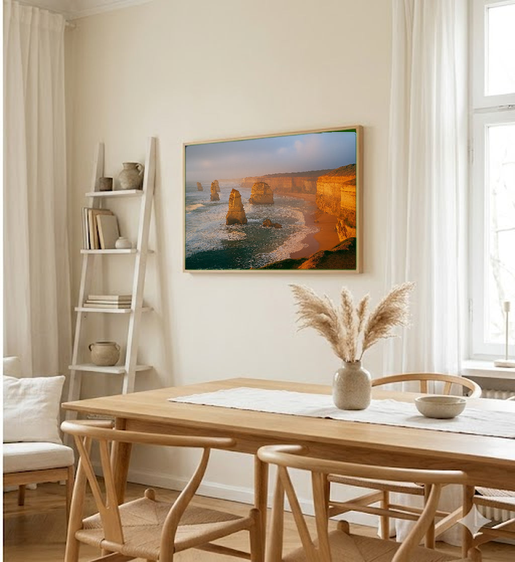 Great Ocean Road Canvas Wall Art | Twelve Apostles Australia Print, Coastal Decor, Stretched Canvas — great-ocean-road-dining-room-wall-art.jpg