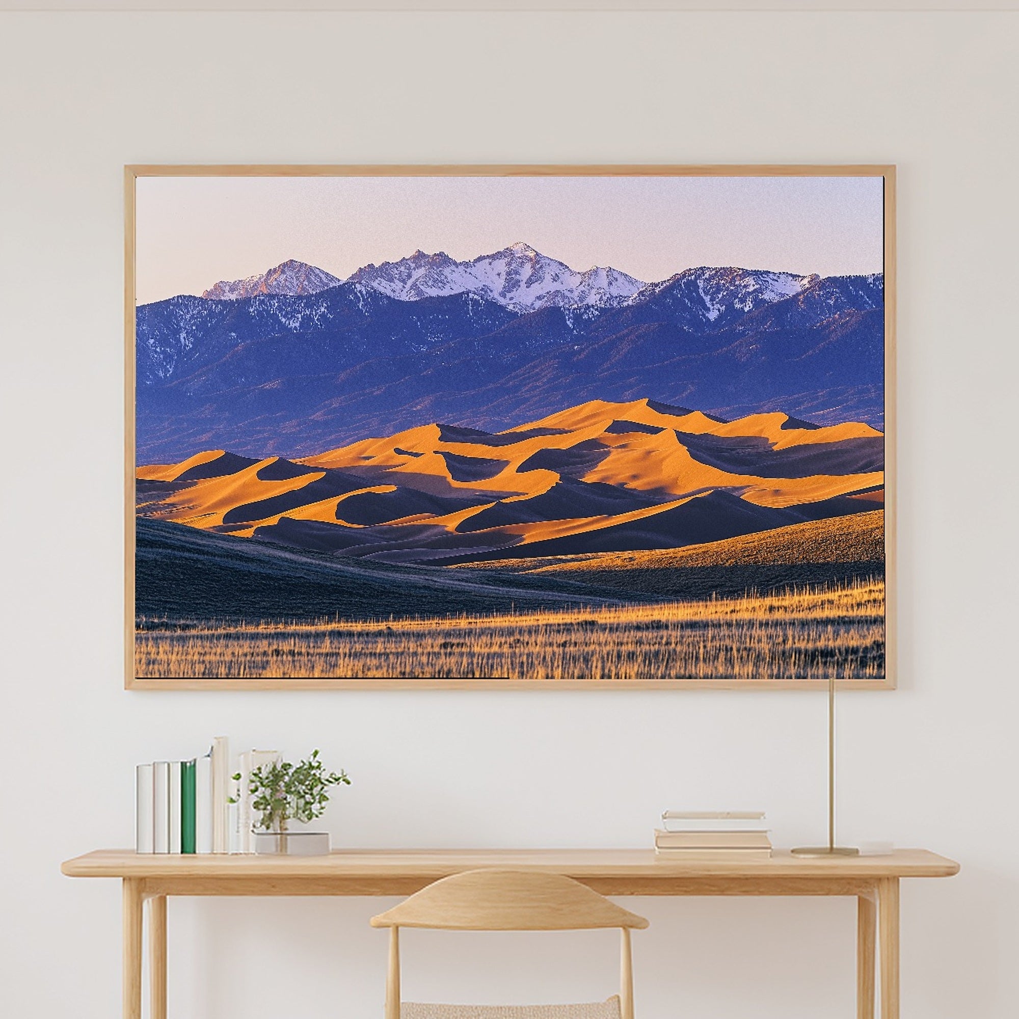 Quiet Great Sand Dunes Retro Poster — Dreamy Timeless Wall Art, Warm Living Room Decor, Stretched Canvas, Ready to Hang — great-sand-dunes-retro-poster-canvas-print.jpg