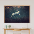 Hare Stars Midnight Meadow Canvas Wall Art, Dreamy Timeless Artwork, Cozy Neutral Palette Bedroom Art, Wedding Gift for Couples — hare-stars-midnight-meadow-canvas-print.jpg