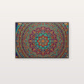 Hindu Mandala Canvas Wall Art - Colorful Sacred Print, Indian Spiritual, Yoga Decor, Stretched Canvas — hindu mandala colorful canvas print